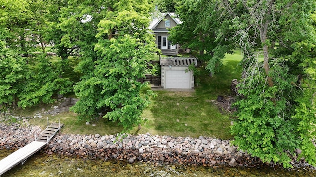 13188 Chicago Club Ln NE, Alexandria, MN 56308 - view of yard featuring a garage and a deck