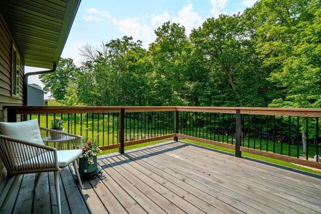 1115 Timber Path, Menomonie, WI 54751 - deck featuring a yard