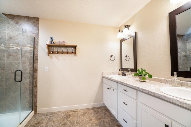 1115 Timber Path, Menomonie, WI 54751 - bathroom with double vanity and a shower stall