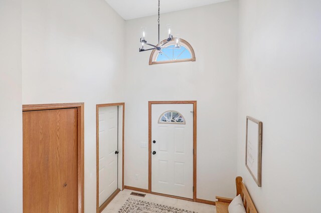 205 4th St NW, Saint Michael, MN 55376 - entryway featuring a chandelier and a towering ceiling