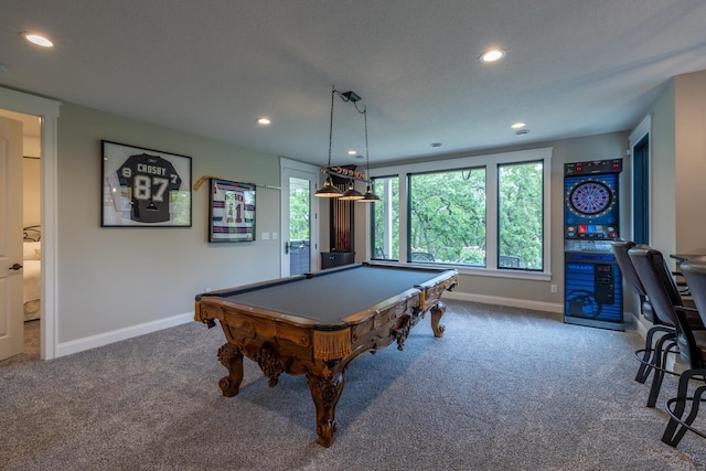 1500 Weatherhill Ridge Ct SW, Rochester Twp, MN 55902 - playroom featuring carpet floors, billiards table, and recessed lighting