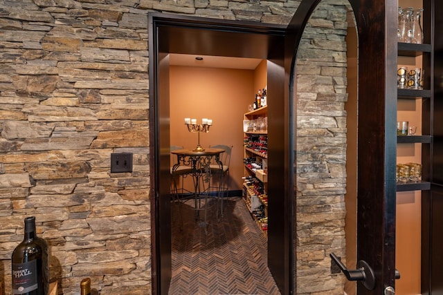 1500 Weatherhill Ridge Ct SW, Rochester Twp, MN 55902 - wine area with arched walkways