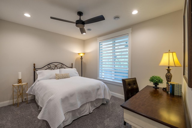 1500 Weatherhill Ridge Ct SW, Rochester Twp, MN 55902 - bedroom featuring carpet floors, recessed lighting, and a ceiling fan