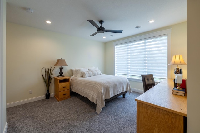 1500 Weatherhill Ridge Ct SW, Rochester Twp, MN 55902 - bedroom featuring carpet, recessed lighting, and a ceiling fan