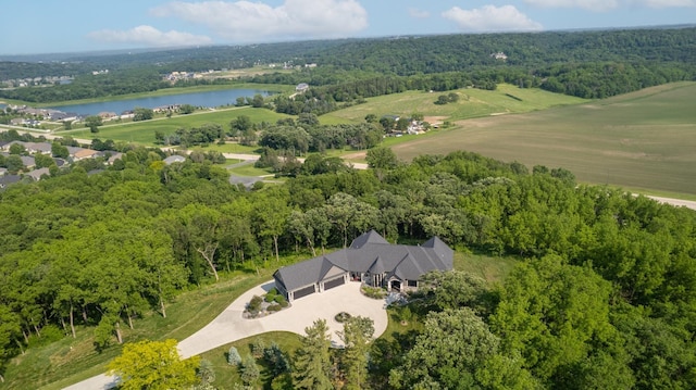 1500 Weatherhill Ridge Ct SW, Rochester Twp, MN 55902 - aerial view of a nearby body of water and a heavily wooded area