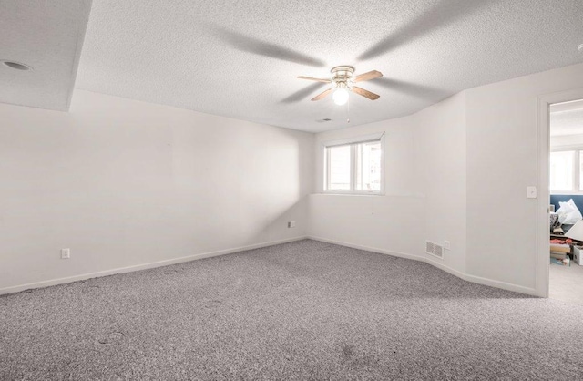 8425 Rice Lake Rd, Maple Grove, MN 55369 - carpeted spare room with ceiling fan, healthy amount of natural light, and a textured ceiling