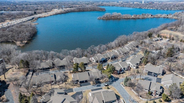 8425 Rice Lake Rd, Maple Grove, MN 55369 - aerial view of property and surrounding area featuring nearby suburban area and a nearby body of water