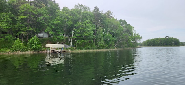 1906 Hay Lake Dr NW, Ponto Lake Twp, MN 56474 - water view featuring a dock