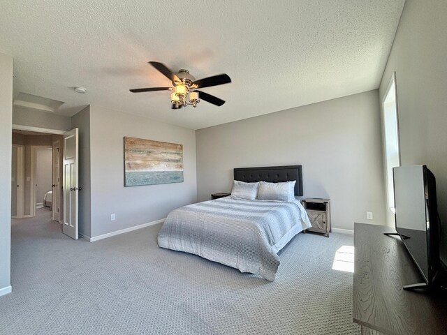 8389 Norwood Ln N, Maple Grove, MN 55369 - carpeted bedroom featuring a textured ceiling and a ceiling fan