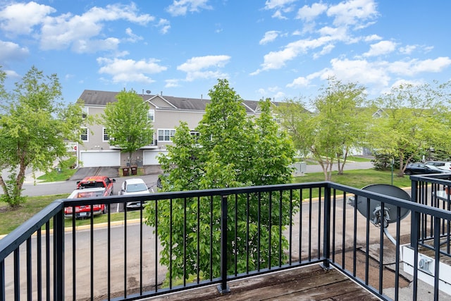 7710 Elm Grove Ct, New Hope, MN 55428 - wooden deck featuring a residential view