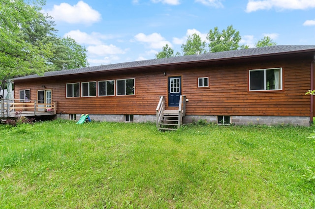 4767 Mccomber Rd, Duluth, MN 55803 - back of property featuring a wooden deck