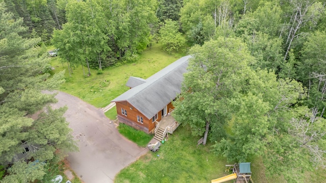 4767 Mccomber Rd, Duluth, MN 55803 - view from above of property with a heavily wooded area