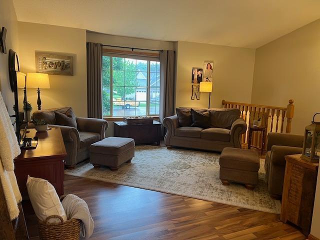 302 Peifer Dr, Litchfield, MN 55355 - living area featuring wood finished floors