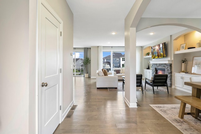 18175 61st Ave N, Plymouth, MN 55446 - hall featuring wood finished floors and recessed lighting