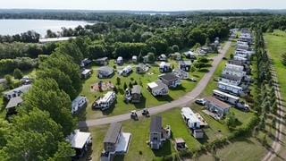 1540 US Highway 59 Unit 203, Detroit Lakes, MN 56501 - aerial view of property and surrounding area with nearby suburban area