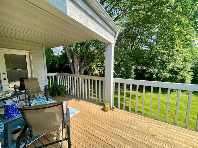 4887 Tee Ct SW, Rochester, MN 55902 - deck featuring a yard