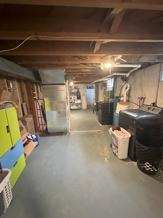 15729 232nd Ave NE, Hawick, MN 56273 - basement with a water softener and washer and clothes dryer