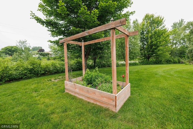 6354 151st Street Ct N, Hugo, MN 55038 - view of green lawn featuring a vegetable garden