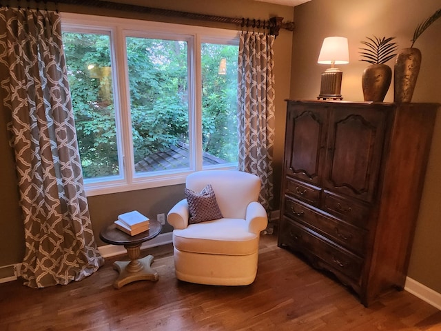 3900 Hillcrest Way, Deephaven, MN 55391 - living area featuring wood finished floors and baseboards