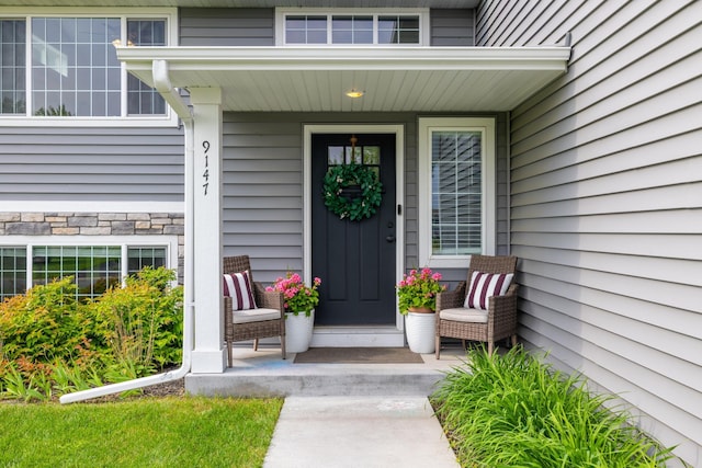 9147 Viking St, Brainerd, MN 56401 - doorway to property with covered porch