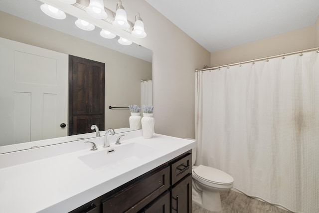 9147 Viking St, Brainerd, MN 56401 - bathroom with vanity, wood finished floors, and curtained shower