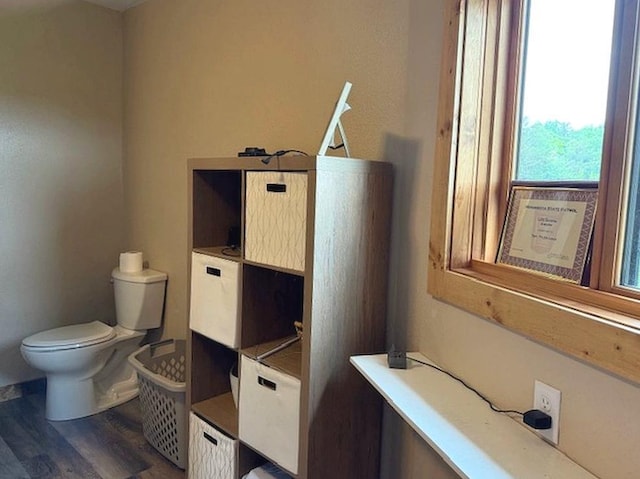 16696 Eclipse Dr, Park Rapids, MN 56470 - bathroom featuring toilet and wood finished floors