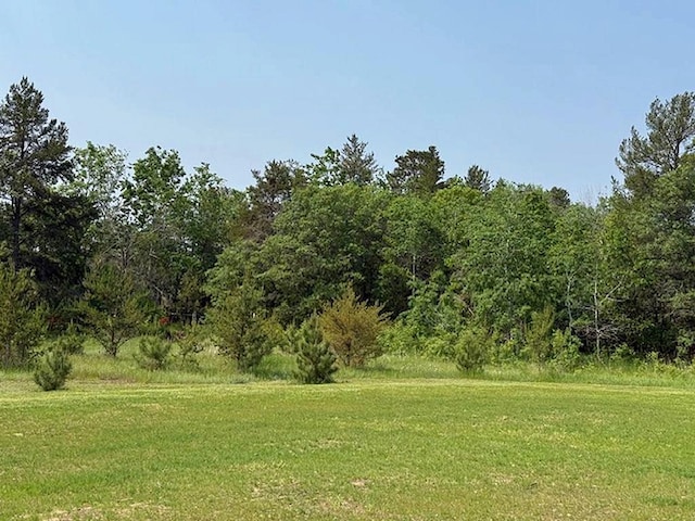 16696 Eclipse Dr, Park Rapids, MN 56470 - view of green lawn with a wooded view