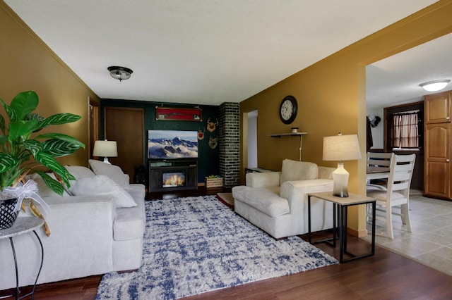 1388 13 1/2 Ave, Barron, WI 54812 - living area featuring wood finished floors and ornamental molding