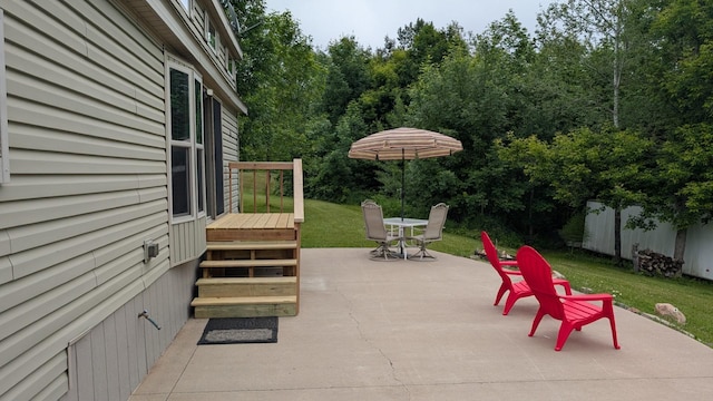 20389 640th Ln, Jacobson, MN 55752 - view of patio featuring outdoor dining space