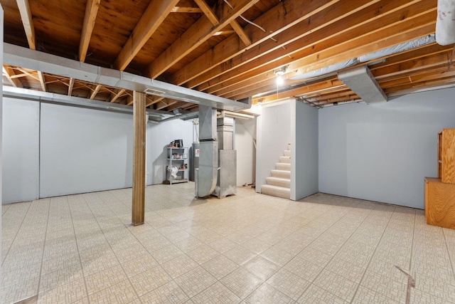 1369 Spencer Rd W, Saint Paul, MN 55108 - finished below grade area with stairs and heating unit