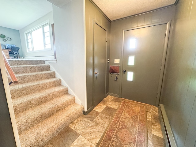 906 Whitford St, Fergus Falls, MN 56537 - foyer with stairway and stone finish floors