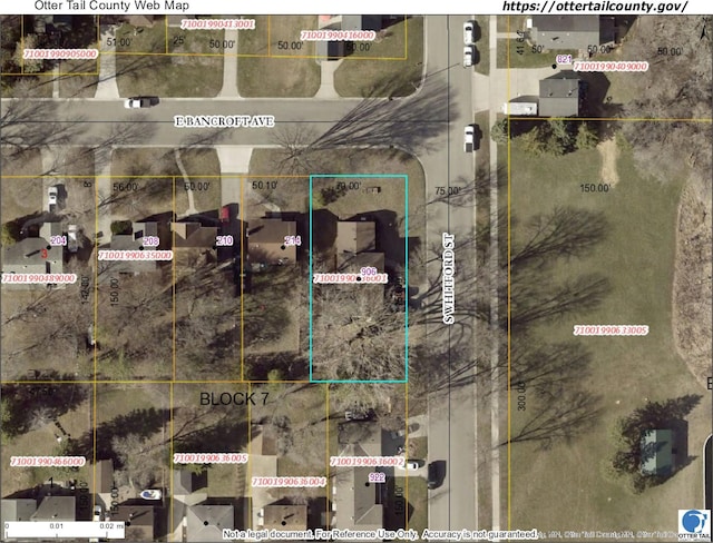 906 Whitford St, Fergus Falls, MN 56537 - aerial map of property and surrounding area