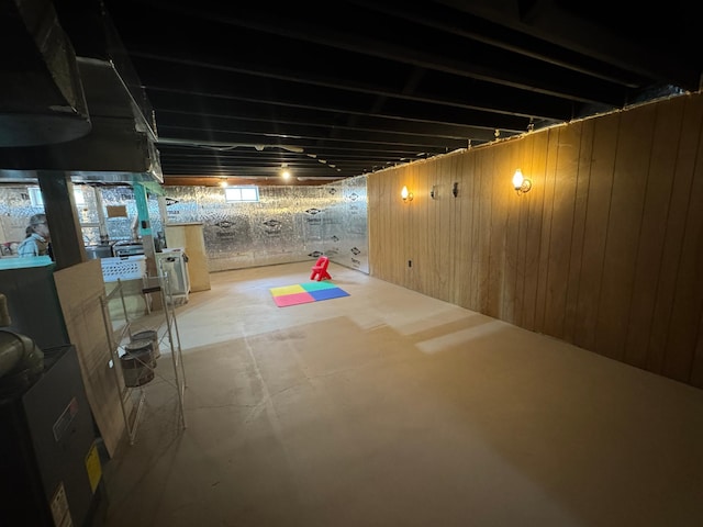 106 Oak Ave, Ottertail, MN 56571 - unfinished basement with wood walls