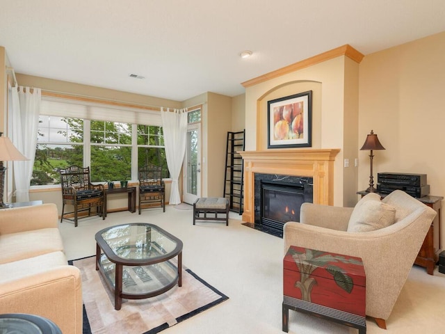 8292 Labont Way Unit 210, Eden Prairie, MN 55344 - carpeted living area with a high end fireplace