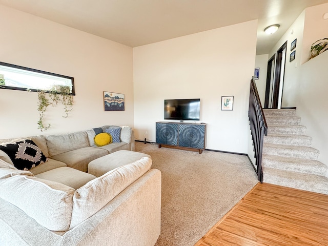 4551 15th St S, Moorhead, MN 56560 - living area with stairs and carpet