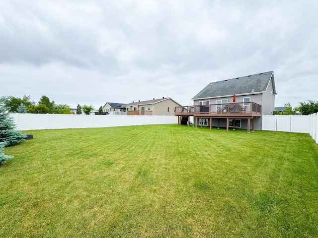4551 15th St S, Moorhead, MN 56560 - fenced backyard featuring a deck