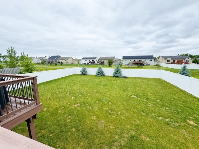 4551 15th St S, Moorhead, MN 56560 - fenced backyard with a residential view and a wooden deck