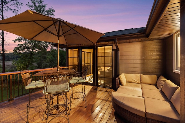 4428 Marlborough Ct, Minnetonka, MN 55345 - wooden deck with outdoor dining area and an outdoor living space