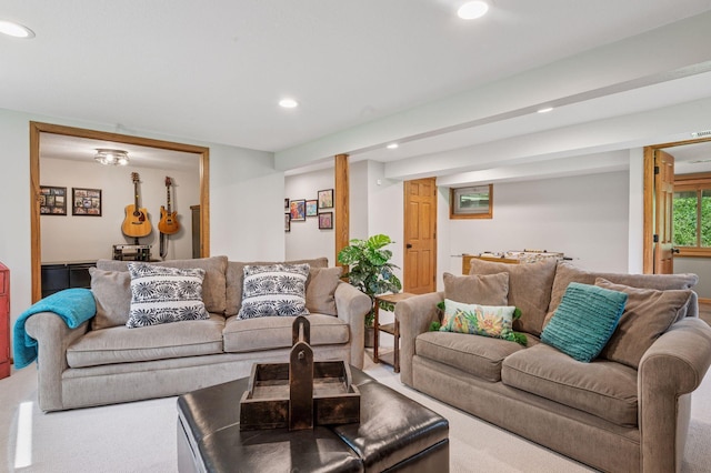 4428 Marlborough Ct, Minnetonka, MN 55345 - carpeted living room featuring recessed lighting