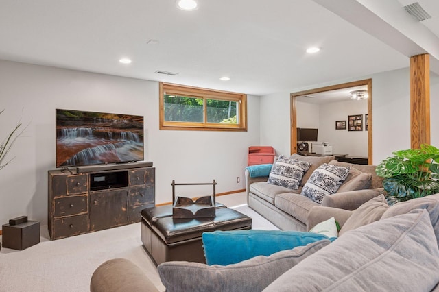 4428 Marlborough Ct, Minnetonka, MN 55345 - carpeted living area featuring recessed lighting and baseboards