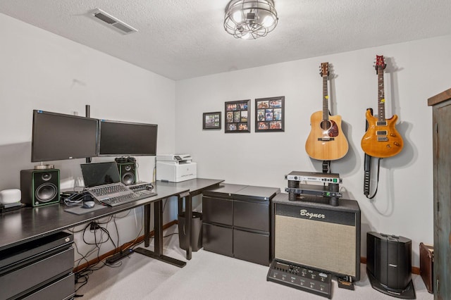 4428 Marlborough Ct, Minnetonka, MN 55345 - home office featuring a textured ceiling and light colored carpet