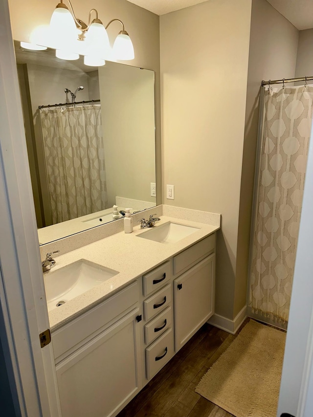 7559 Oday Ln NE, Otsego, MN 55330 - full bath with wood finished floors and double vanity