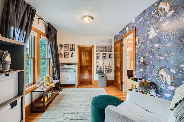 2707 Brighton Ave NE, Minneapolis, MN 55418 - sitting room featuring wood finished floors and baseboards