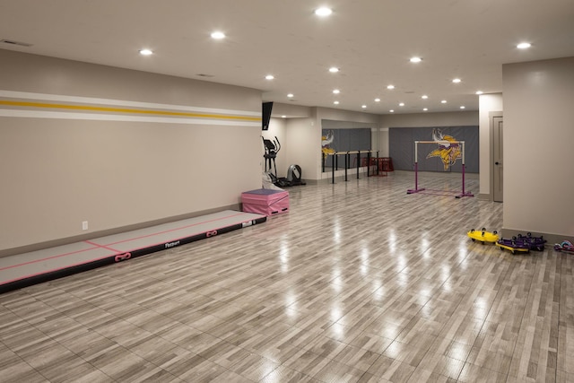 6445 County Road 26, Minnetrista, MN 55364 - exercise room with recessed lighting and wood finished floors