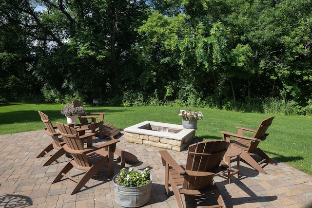 6445 County Road 26, Minnetrista, MN 55364 - view of patio with an outdoor fire pit