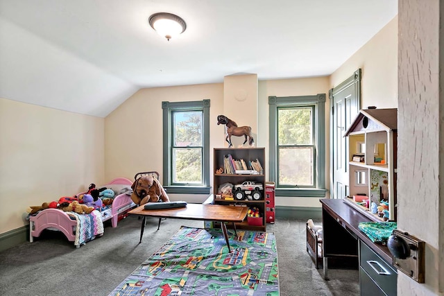 531 2nd St N, Brownton, MN 55312 - rec room featuring carpet and lofted ceiling