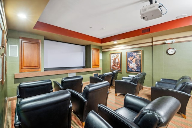 1700 Metro Blvd Unit 210, Edina, MN 55439 - cinema room with light colored carpet and a raised ceiling