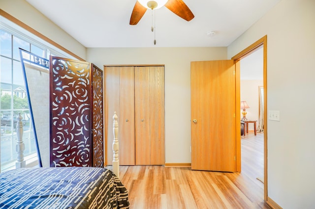 15521 Foghorn Ln, Apple Valley, MN 55124 - bedroom featuring light wood-style floors and ceiling fan