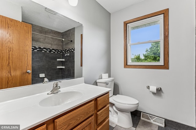 7216 Vinewood Ln N, Maple Grove, MN 55311 - full bath with vanity, tiled shower, and tile patterned flooring