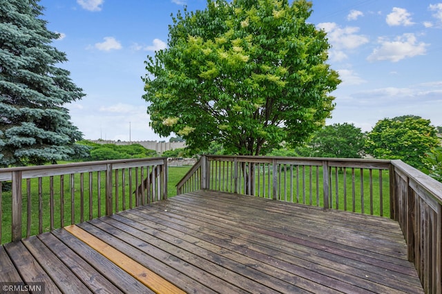 7216 Vinewood Ln N, Maple Grove, MN 55311 - wooden deck featuring a yard